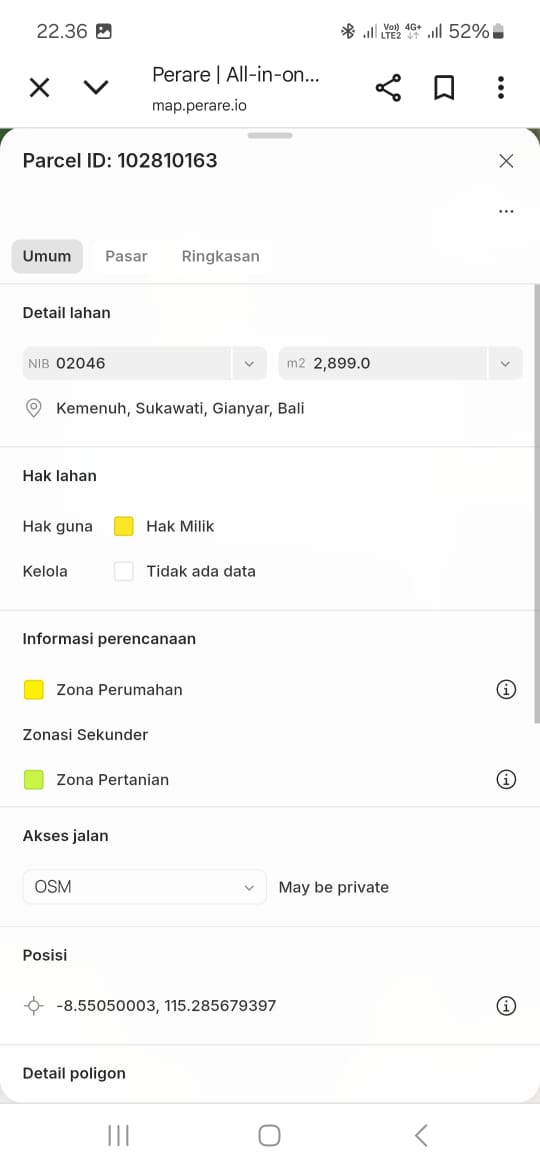 Jual Dijual Tanah View Sawah. Lokasi di Jalan Ir. Sutami. Desa Kemenuh. Sukawati. Gianyar. - Real Estate di Bali & Indonesia